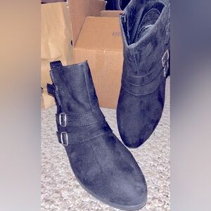 Black short booties. Size 11